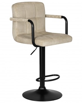 Стул барный DOBRIN KRUGER ARM BLACK, бежевый вельвет (LAR-E2041-04) в Невьянске - nevyansk.ok-mebel.com | фото 2