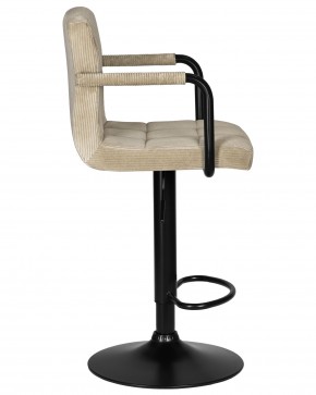 Стул барный DOBRIN KRUGER ARM BLACK, бежевый вельвет (LAR-E2041-04) в Невьянске - nevyansk.ok-mebel.com | фото 3