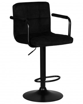 Стул барный DOBRIN KRUGER ARM BLACK, черный вельвет (LAR-E2041-52) в Невьянске - nevyansk.ok-mebel.com | фото
