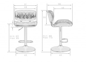 Стул барный DOBRIN MORGAN, цвет зеленый глянец PU 1890-14 в Невьянске - nevyansk.ok-mebel.com | фото 4