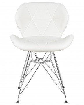 Стул обеденный DOBRIN BUTTERFLY CHROME, ножки хром, цвет белый в Невьянске - nevyansk.ok-mebel.com | фото 6