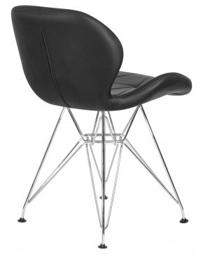 Стул обеденный DOBRIN BUTTERFLY CHROME, ножки хром, цвет чёрный в Невьянске - nevyansk.ok-mebel.com | фото 4