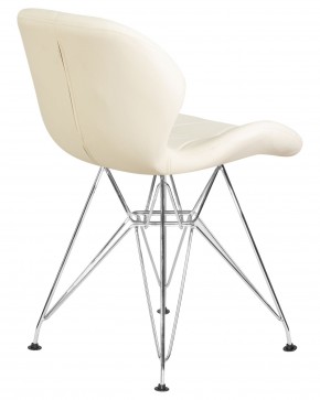 Стул обеденный DOBRIN BUTTERFLY CHROME, ножки хром, цвет кремовый в Невьянске - nevyansk.ok-mebel.com | фото 4