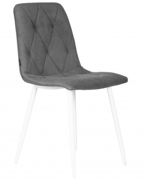 Стул обеденный DOBRIN CHILLY ROMBO, Серый Simple 33, основание белый в Невьянске - nevyansk.ok-mebel.com | фото 2