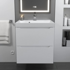 Тумба с раковиной Uperwood Tanos 50 см, подвесная, белая матовая в Невьянске - nevyansk.ok-mebel.com | фото 10