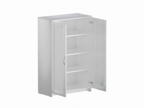 Тумба СИРИУС двухдверная высокая, цвет белый в Невьянске - nevyansk.ok-mebel.com | фото 3
