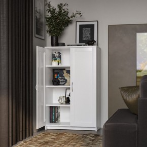 Тумба СИРИУС двухдверная высокая, цвет белый в Невьянске - nevyansk.ok-mebel.com | фото 4