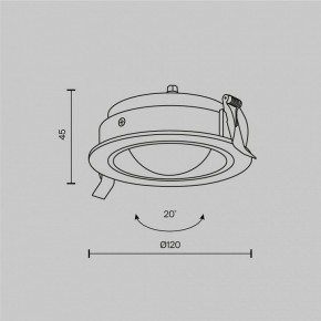 Встраиваемый светильник Maytoni Lens DL105-12W3K-B в Невьянске - nevyansk.ok-mebel.com | фото 9