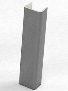 Торцевая заглушка для цоколя h150 мм Цвет Алюминий (Алюминий, Белый, Черный, Сонома) в Невьянске - nevyansk.ok-mebel.com | фото