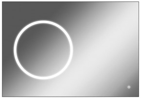 Зеркало Eclipse 100 black с подсветкой Sansa (SE1032Z) в Невьянске - nevyansk.ok-mebel.com | фото