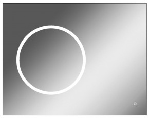 Зеркало Eclipse 90 black с подсветкой Sansa (SE1031Z) в Невьянске - nevyansk.ok-mebel.com | фото