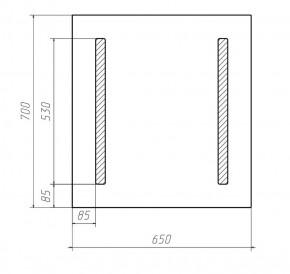 Зеркало Good Light 2-65 с подсветкой Домино (GL7011Z) в Невьянске - nevyansk.ok-mebel.com | фото 6