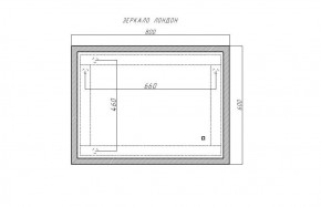 Зеркало Лондон 800х600 с подсветкой Домино (GL7019Z) в Невьянске - nevyansk.ok-mebel.com | фото 8